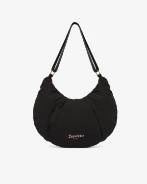 Black Repetto Lune padded nylon half-moon Women's Sports Bag | CA-JKQIO-5812