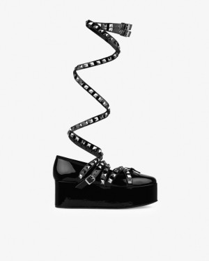 Black Repetto NOIR KEI NINOMIYA Platform with ankle strap Women's Mary Janes | CA-ENJUX-0638