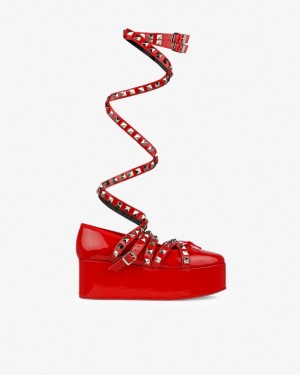 Red Repetto NOIR KEI NINOMIYA Platform with ankle strap Women's Mary Janes | CA-WOVDS-6809