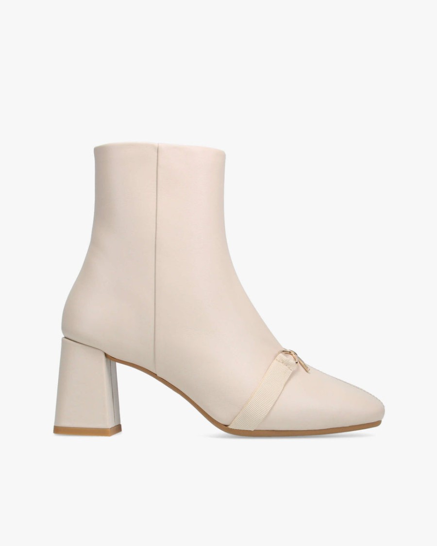 phoebe metallic bow ankle boots