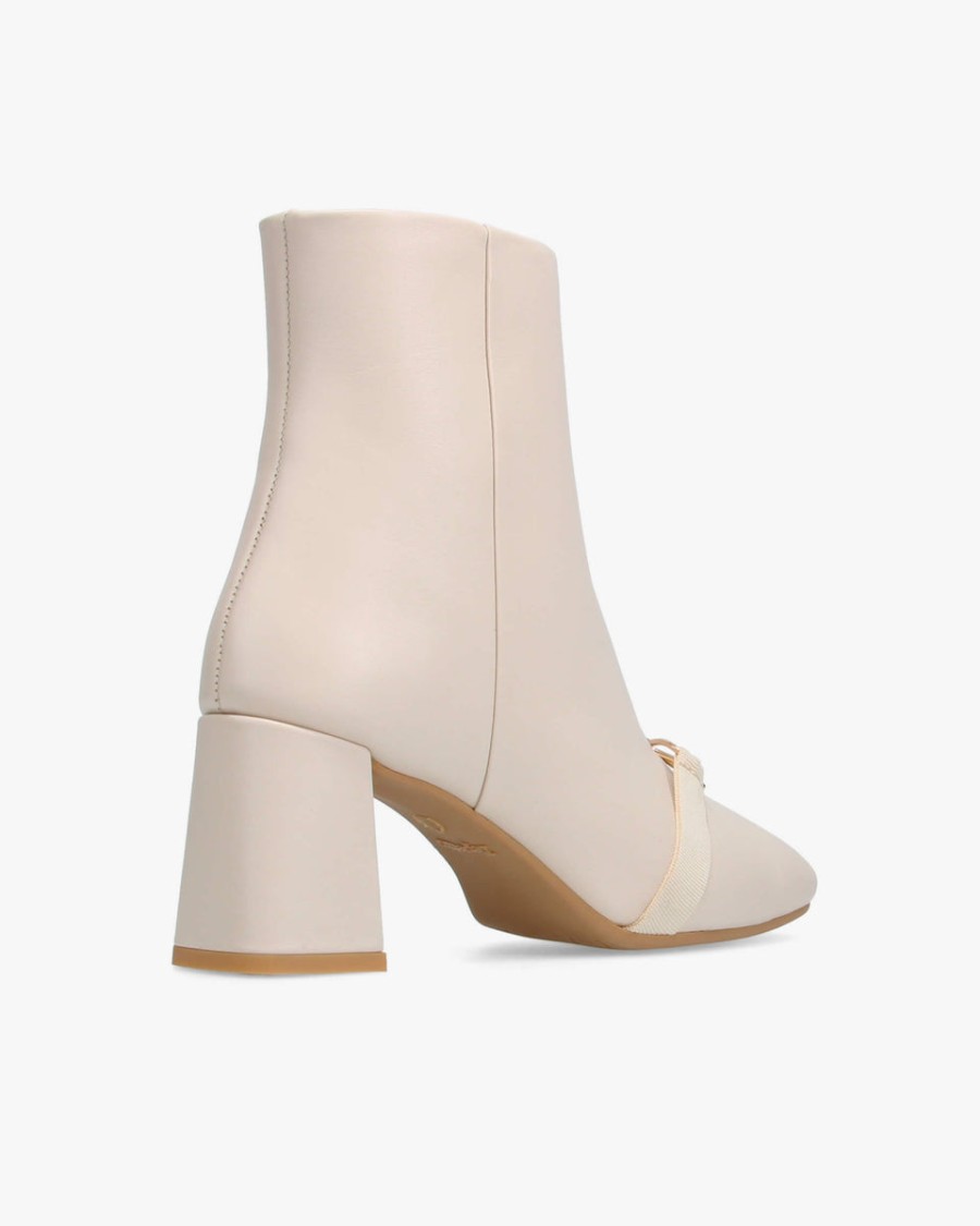 phoebe metallic bow ankle boots