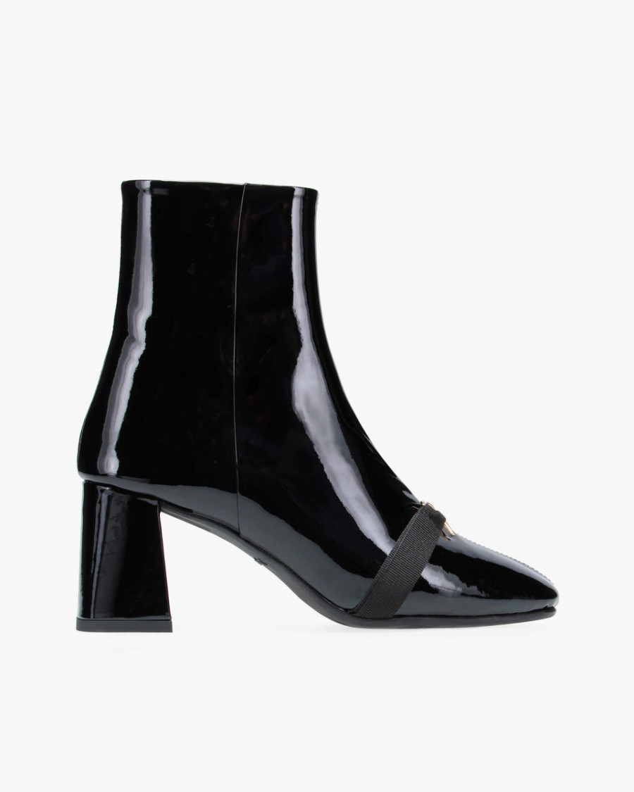 phoebe metallic bow ankle boots
