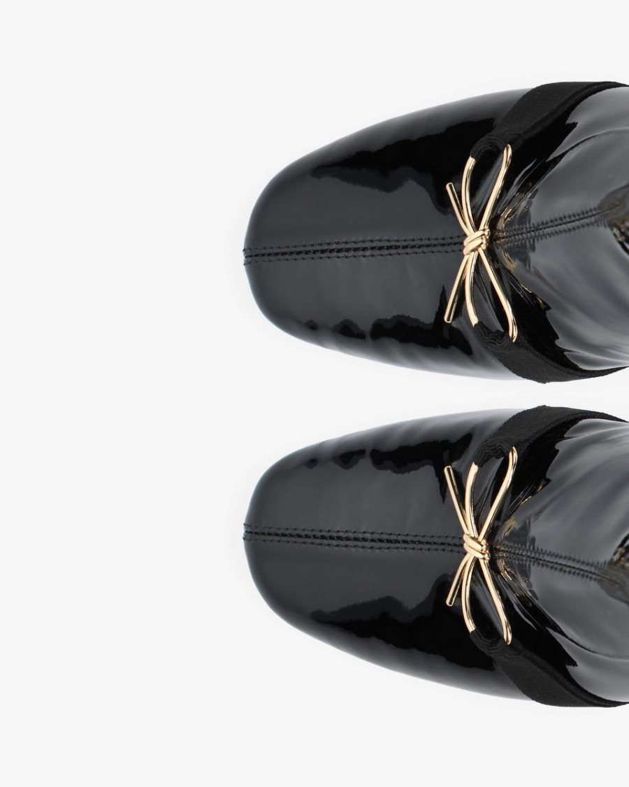 phoebe metallic bow ankle boots