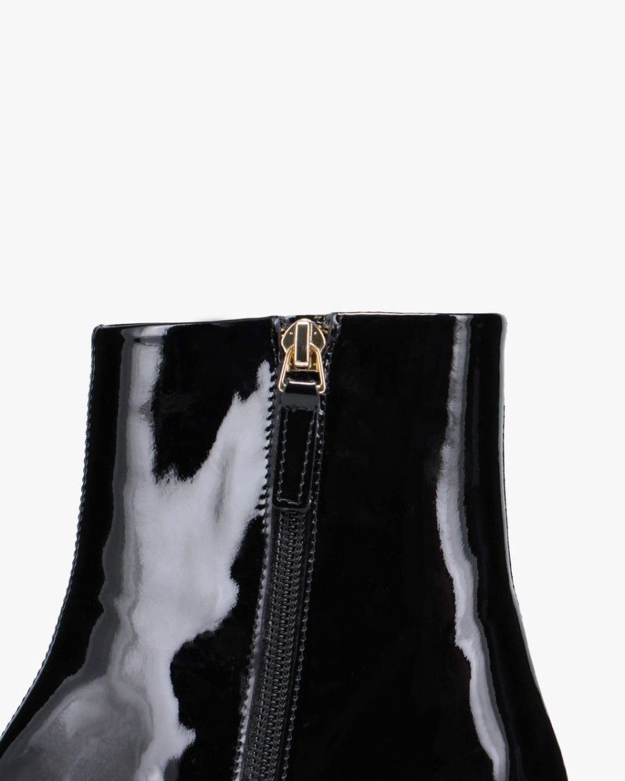 phoebe metallic bow ankle boots