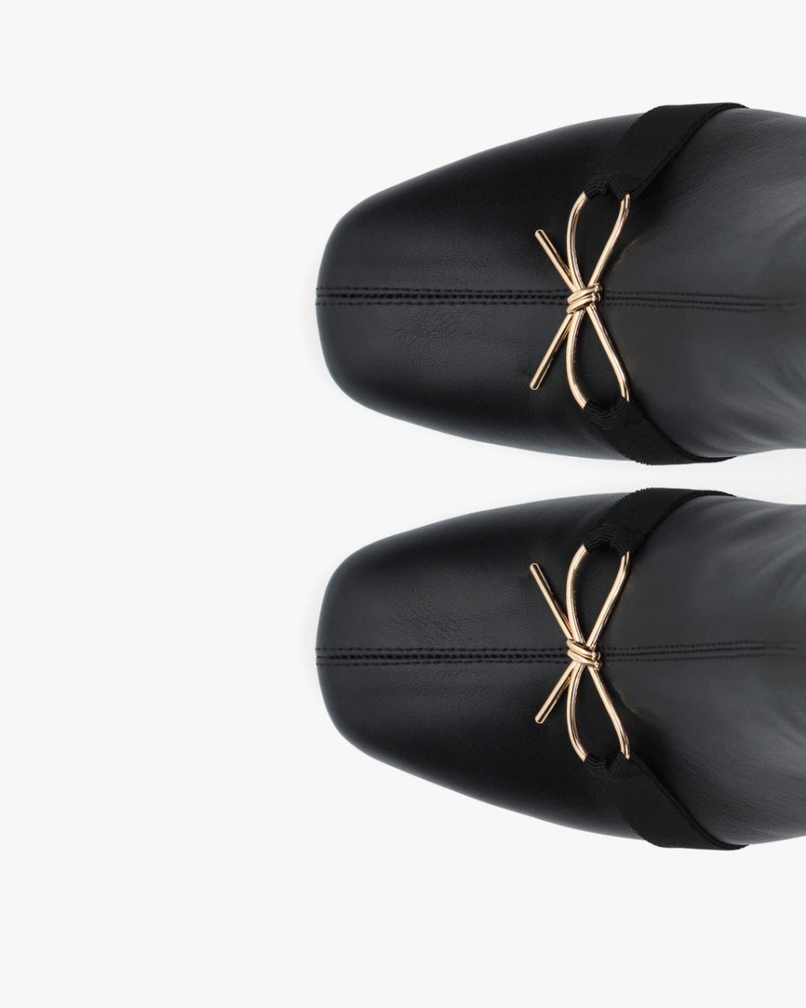 phoebe metallic bow ankle boots