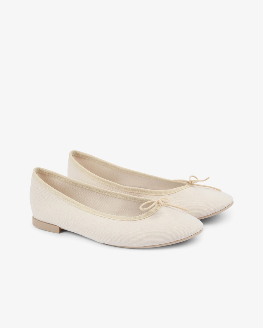 ballet flats rubber sole cendrillon high cotton canvas