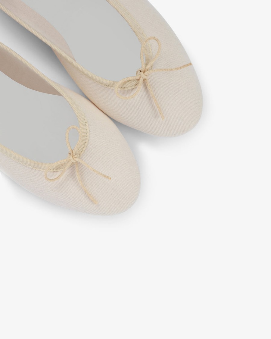 ballet flats rubber sole cendrillon high cotton canvas