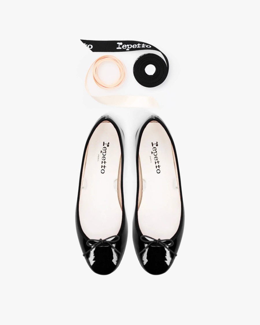 camille rubber sole ballerinas with interchangeable ribbons