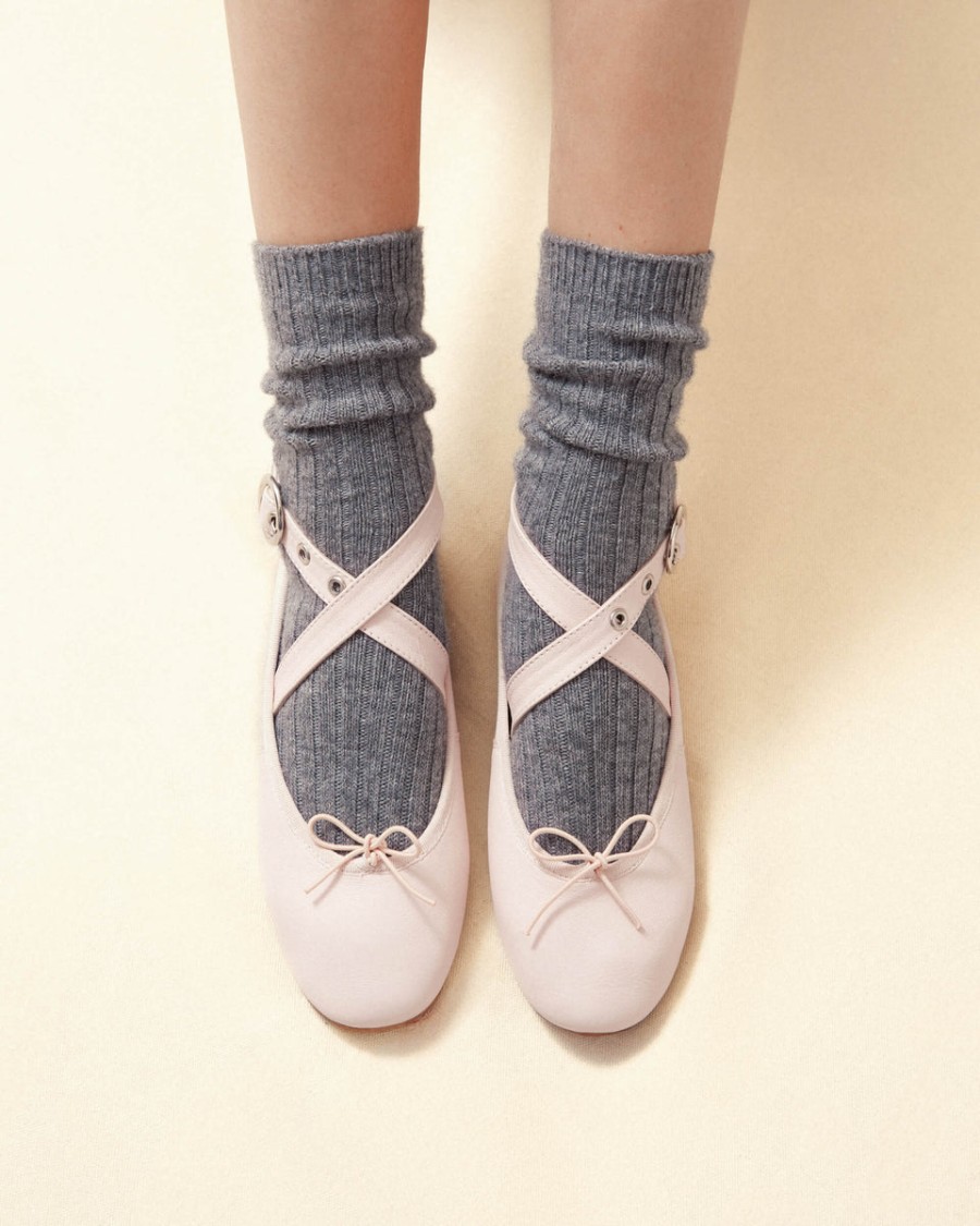 sophia belt ballet flats