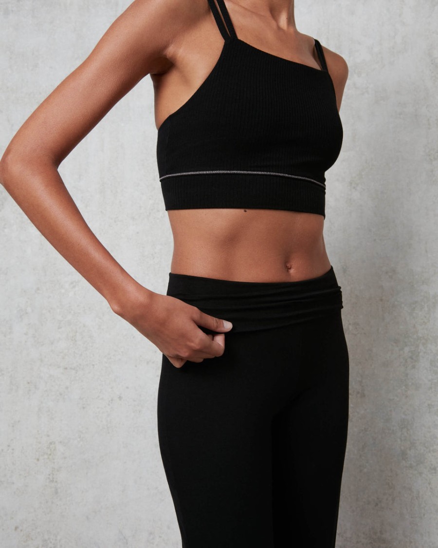 ribbed bra with thin straps