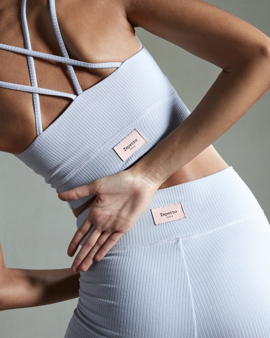 ribbed bra with thin straps