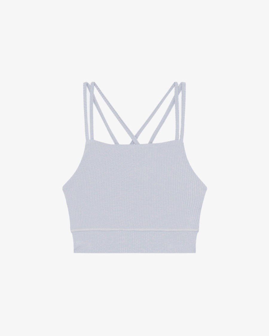 ribbed bra with thin straps