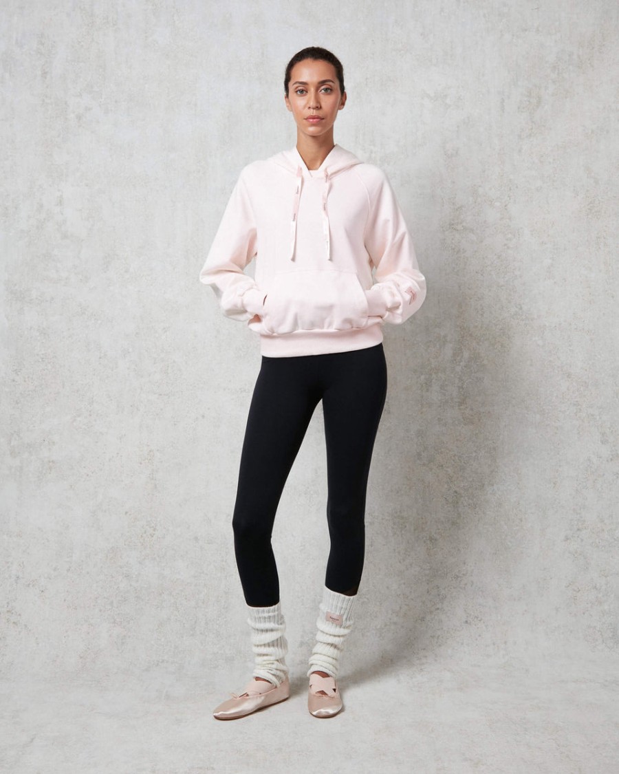 tulle hooded sweatshirt