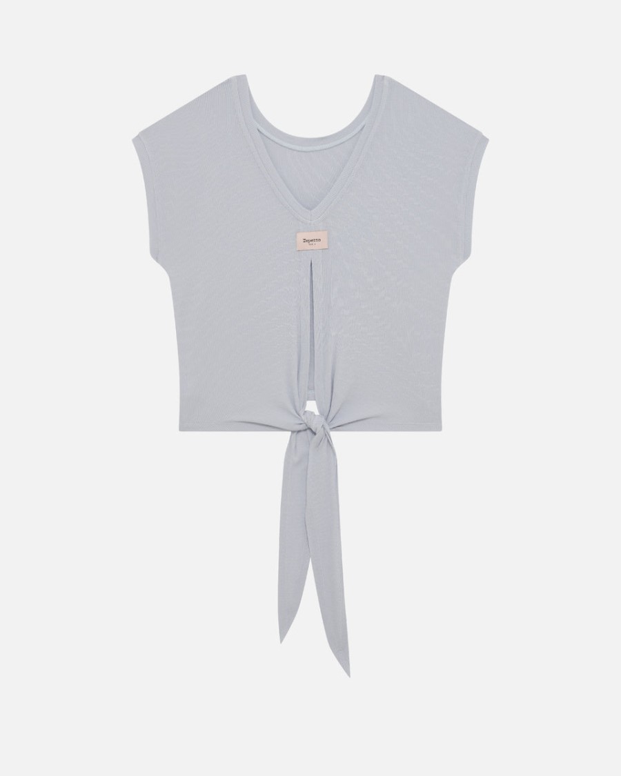 short sleeves top to tie