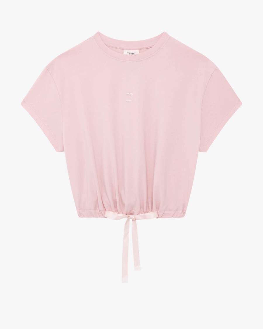satin ribbon crop top