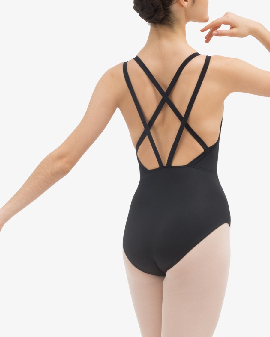 leotard - thin straps crossed back