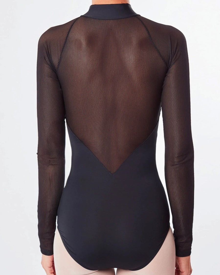 leotard - fishnet officer collar