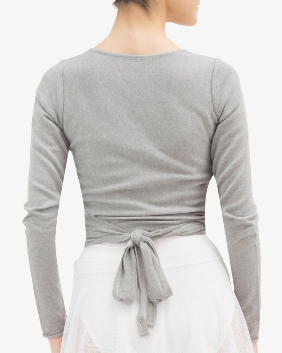 long sleeved wrap-over