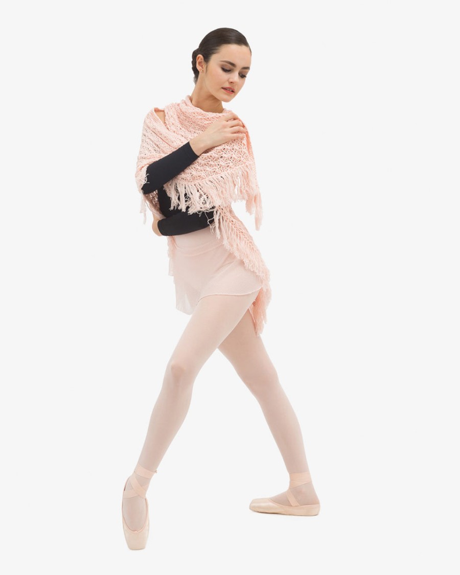 knit shawl with fringes